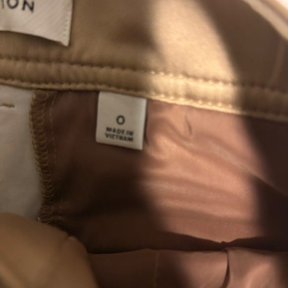 Babaton Command Cropped Vegan Leather Pants — Camel (Size 0, NWT) - Picture 4 of 5